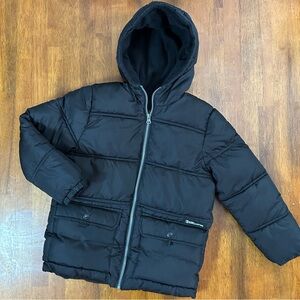 iXtreme Black Puffer Jacket | Boys Size 7 | Fleece Lined Winter Coat